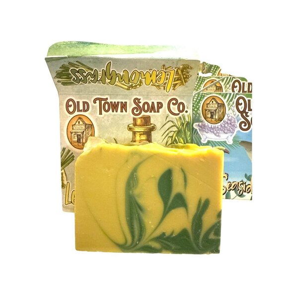 Old Town Soap Co. Handmade Artisan Soap Lemongrass, Apple, Monkey Farts, Seaside - Picture 4 of 12